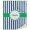 Stripes Sherpa Throw Blanket (Personalized)
