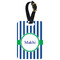 Stripes Metal Luggage Tag w/ Name or Text
