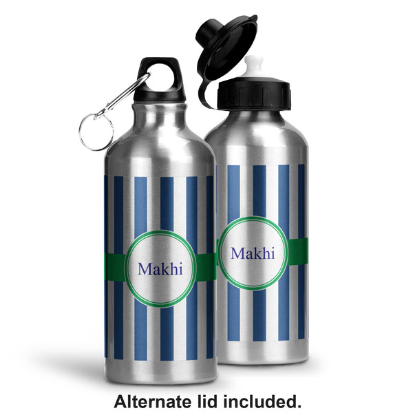 Stripes Aluminum Water Bottle - Alternate lid options