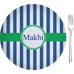 Stripes Glass Appetizer / Dessert Plate 8" (Personalized)
