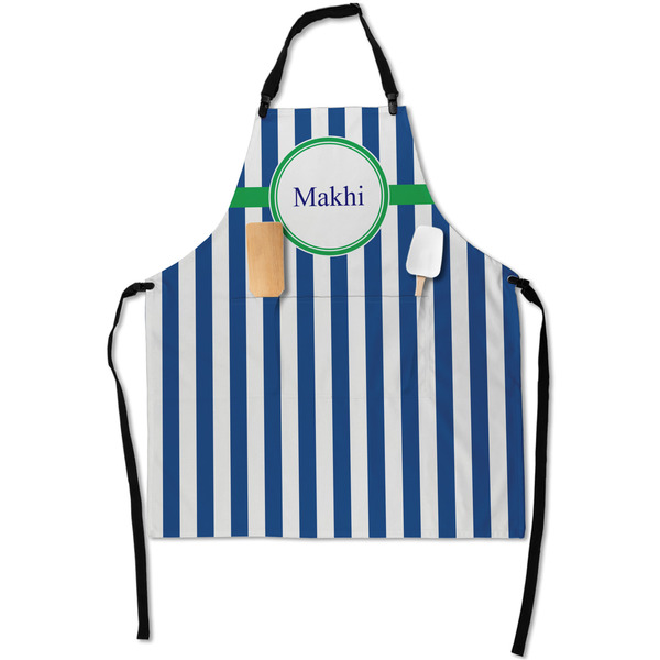 Custom Stripes Apron With Pockets w/ Name or Text