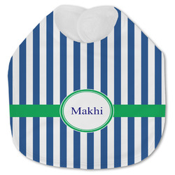 Stripes Jersey Knit Baby Bib w/ Name or Text