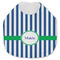 Stripes Jersey Knit Baby Bib w/ Name or Text