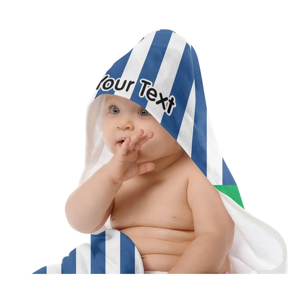 Stripes Baby Hooded Towel on Child