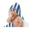 Stripes Baby Hooded Towel on Child