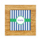 Stripes Bamboo Trivet with 6" Tile - FRONT