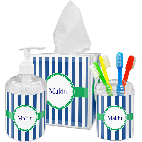 Stripes Bathroom Accessories Set (Personalized)