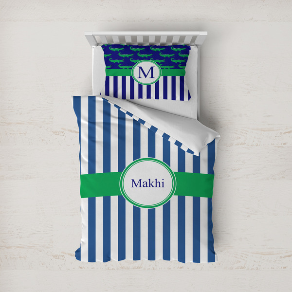 Custom Stripes Duvet Cover Set - Twin (Personalized)