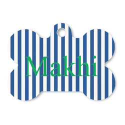 Stripes Bone Shaped Dog ID Tag (Personalized)