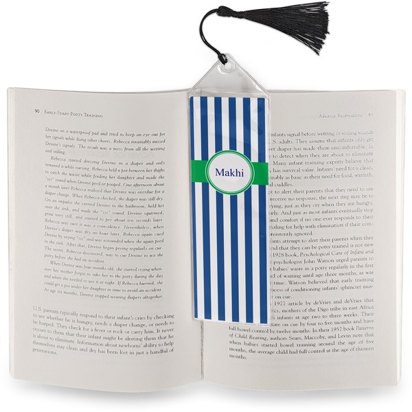 Stripes Bookmark with tassel - In book