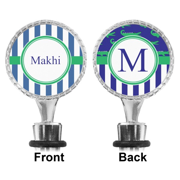 Stripes Bottle Stopper - Front and Back