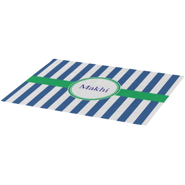 Stripes Burlap Placemat (Angle View)