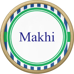 Stripes Cabinet Knob - Gold (Personalized)