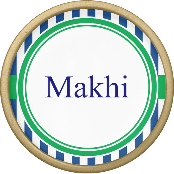 Stripes Cabinet Knob - Gold - Front