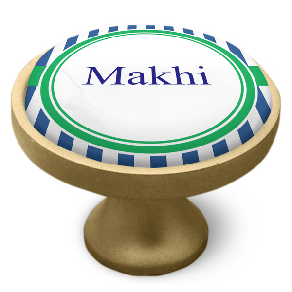 Stripes Cabinet Knob - Gold - Side