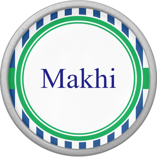 Stripes Cabinet Knob - Nickel - Front