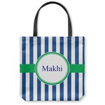 Stripes Canvas Tote Bag - Large - 18"x18" (Personalized)