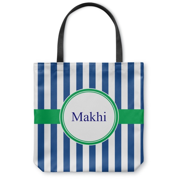 Custom Stripes Canvas Tote Bag - Large - 18"x18" (Personalized)