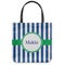 Stripes Canvas Tote Bag - Large - 18"x18" (Personalized)