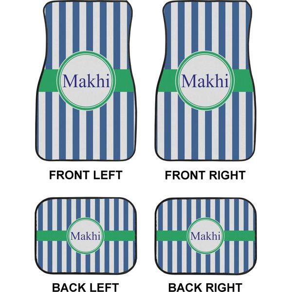 Stripes Car Floor Mats Set (2F + 2B)
