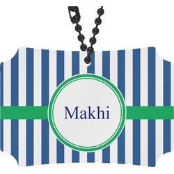 Stripes Rear View Mirror Ornament (Personalized)