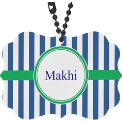 Stripes Rear View Mirror Charm (Personalized)