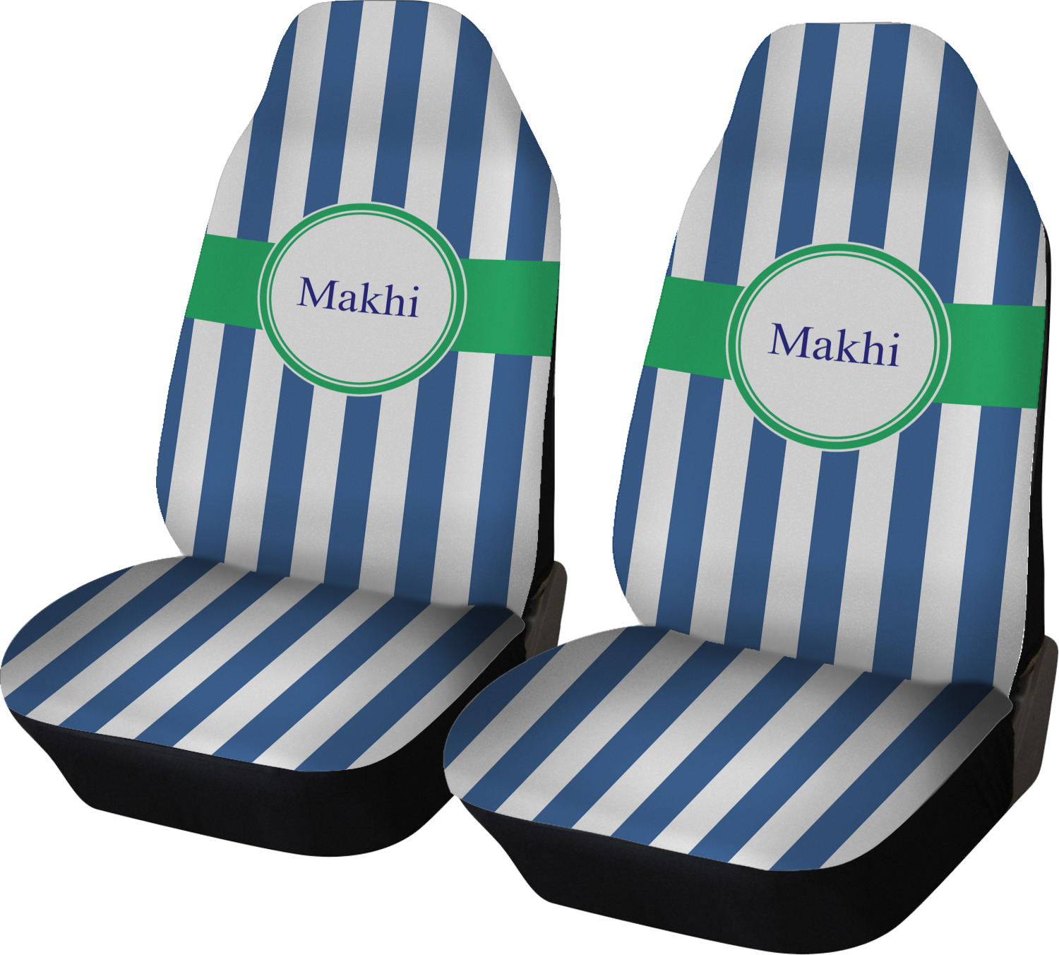 Stripes Car Seat Covers (Set of Two) (Personalized) YouCustomizeIt