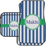 Stripes Car Floor Mats Set - 2 Front & 2 Back (Personalized)