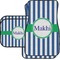 Stripes Car Floor Mats Set - 2 Front & 2 Back (Personalized)