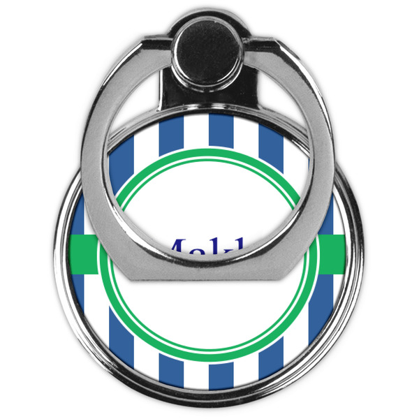 Stripes Cell Phone Ring Stand & Holder - Front (Collapsed)