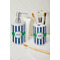 Stripes Ceramic Bathroom Accessories - LIFESTYLE (toothbrush holder & soap dispenser)