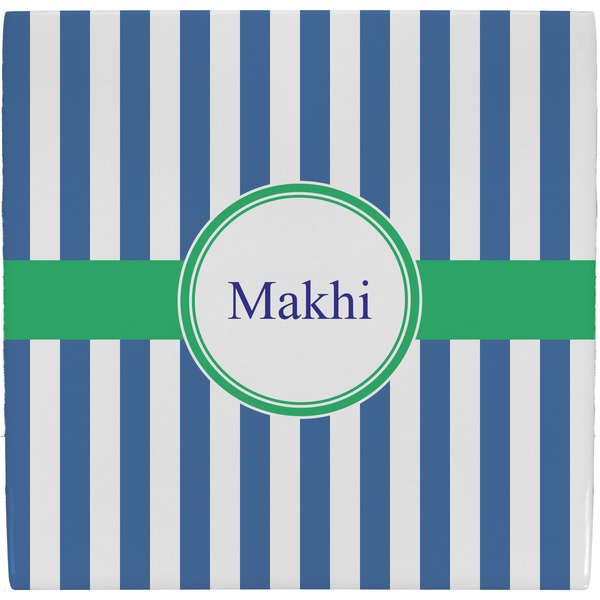 Custom Stripes Ceramic Tile Hot Pad (Personalized)