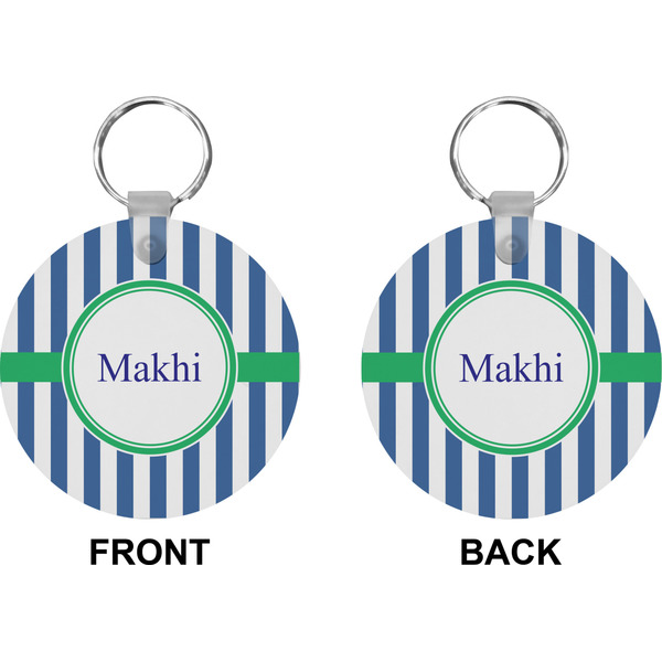 Stripes Circle Keychain (Front + Back)