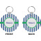 Stripes Circle Keychain (Front + Back)