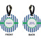 Stripes Circle Luggage Tag (Front + Back)