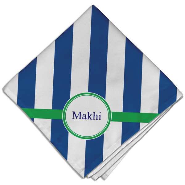 Custom Stripes Cloth Dinner Napkin - Single w/ Name or Text