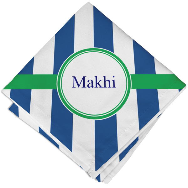 Custom Stripes Cloth Napkin w/ Name or Text