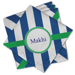 Stripes Cloth Cocktail Napkins - Set of 4 w/ Name or Text