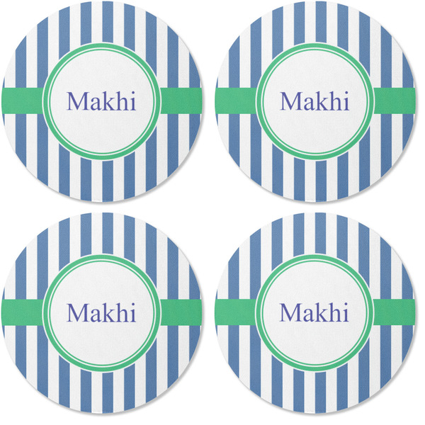 Stripes Coaster Round Rubber Back - Apvl
