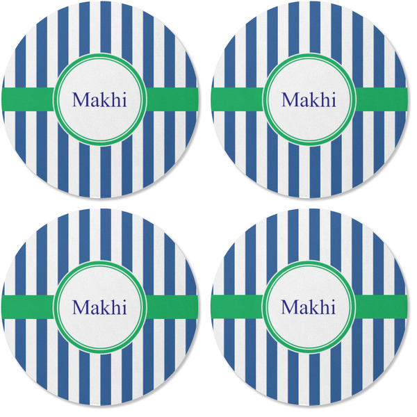 Stripes Coaster Round Rubber Back - Apvl