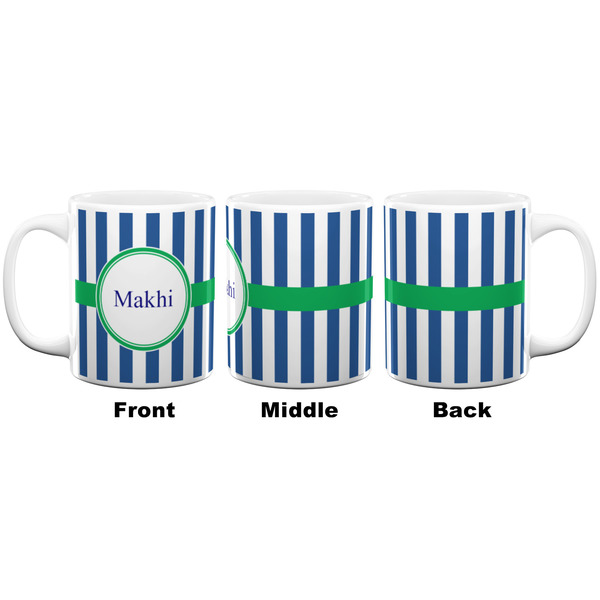 Stripes Coffee Mug - 11 oz - White APPROVAL