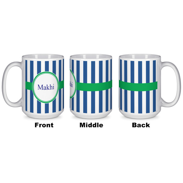Stripes Coffee Mug - 15 oz - White APPROVAL