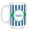 Stripes Coffee Mug - 15 oz - White