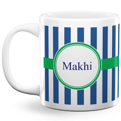 Stripes 20 Oz Coffee Mug - White (Personalized)