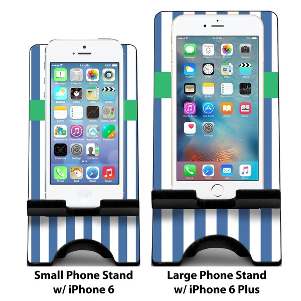 Stripes Compare Phone Stand Sizes - with iPhones