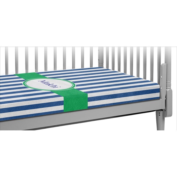Custom Stripes Crib Fitted Sheet (Personalized)