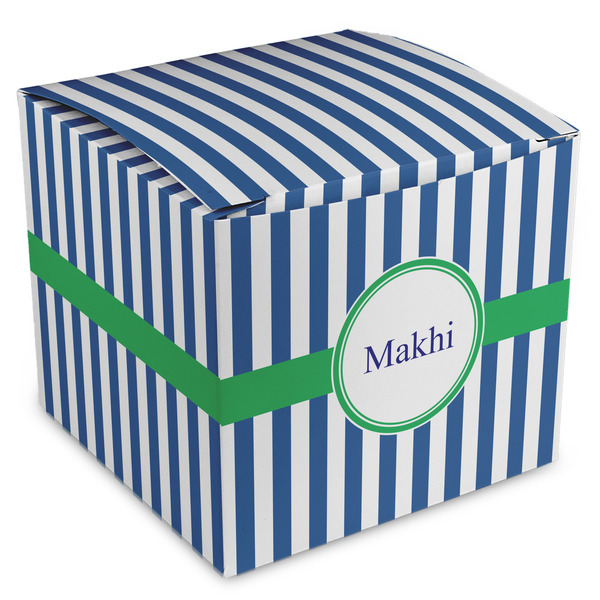 Custom Stripes Cube Favor Gift Boxes (Personalized)