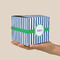 Stripes Cube Favor Gift Box - On Hand - Scale View