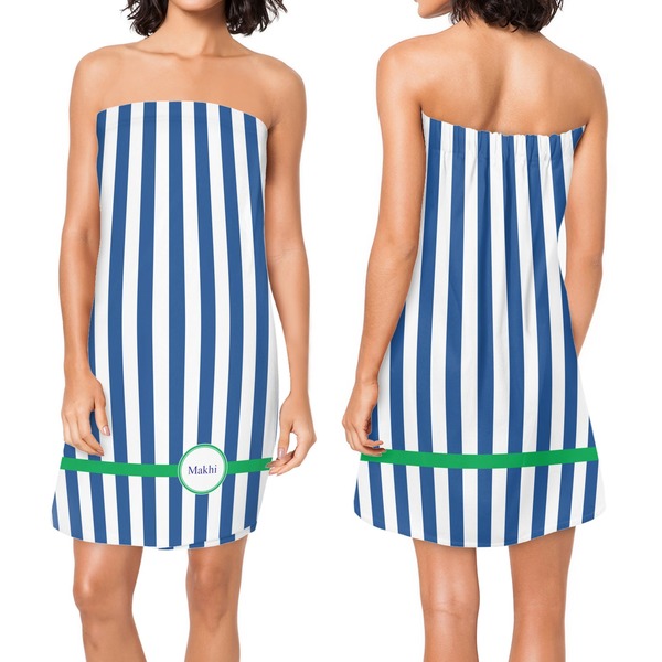 Stripes Custom Bath Wrap - Front & Back View