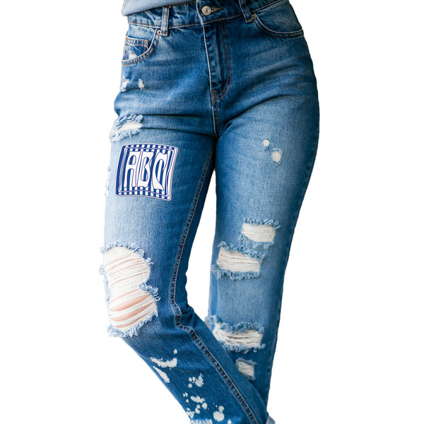 Stripes Custom Shape Iron On Patches - L - single APPROVAL